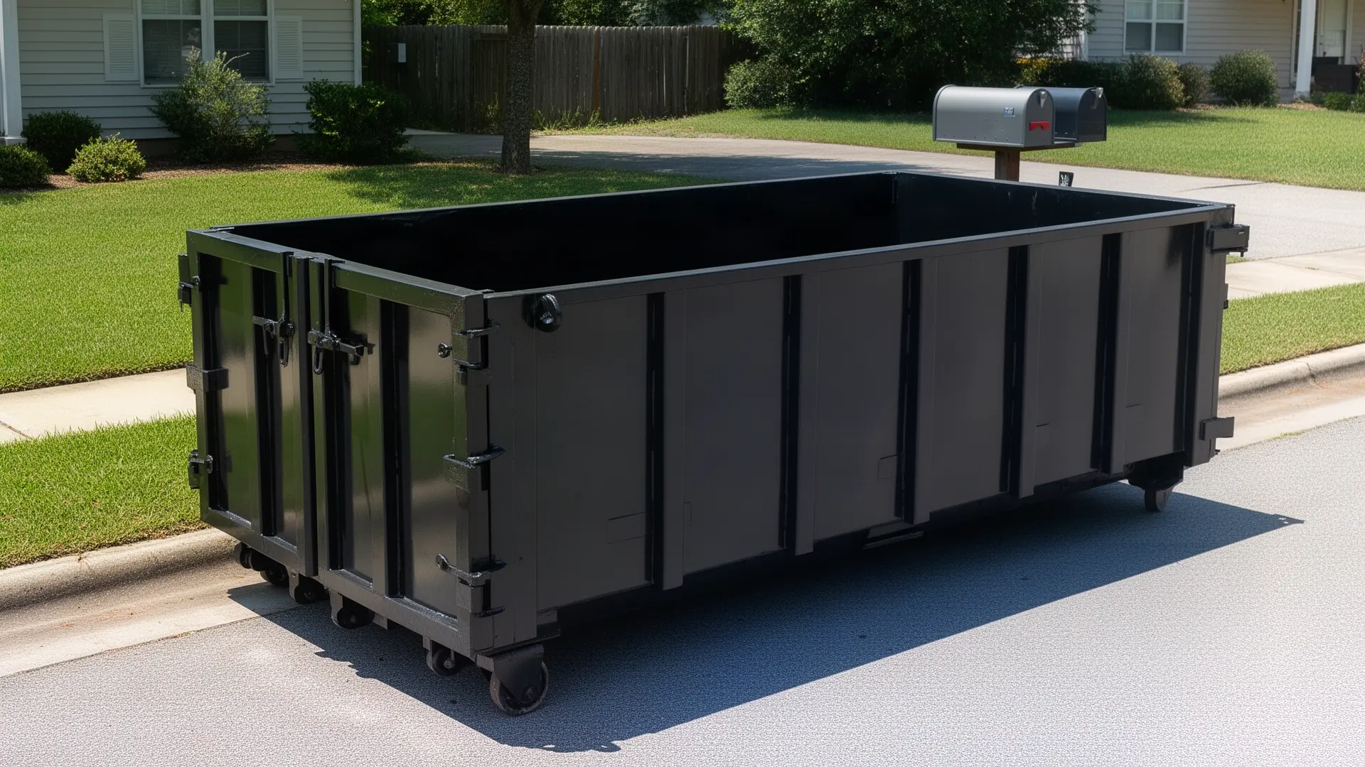 Roll-off dumpster from Lou's Dallas Dumpsters in Dallas, TX